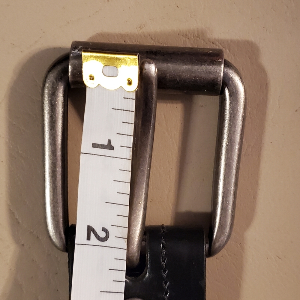Mens Black Leather Belt Size 44